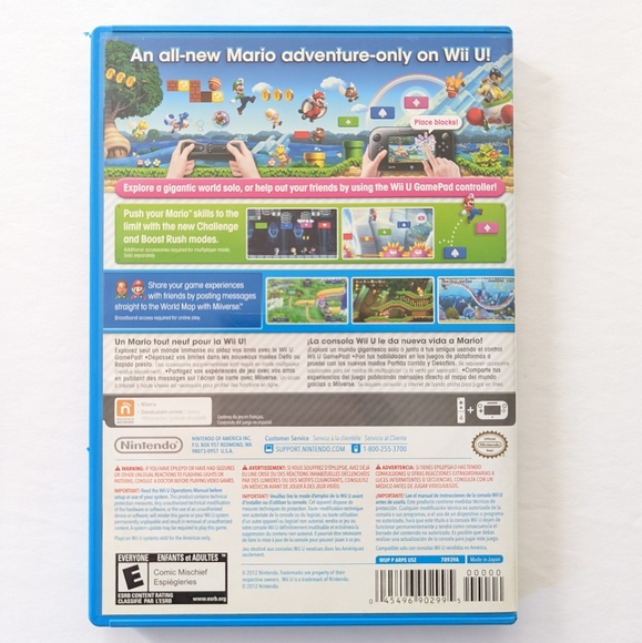New Super Mario Bros U Video Game With Case And Manual - Picture 4 of 4